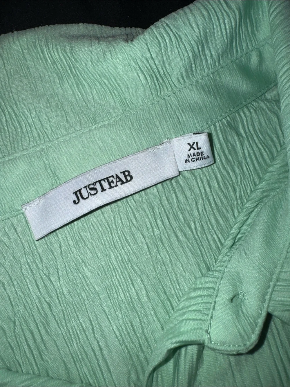 Mint Green Button-Up Top and Matching Skirt Set